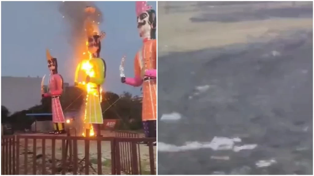 Bhopal में नशेड़ी युवक-युवतियों ने सुबह ही जला दिया रावण