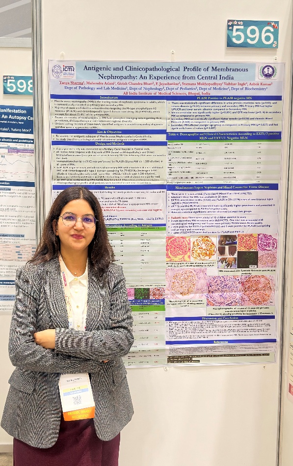 AIIMS Bhopal, Dr Tanya Sharma, World Congress of Nephrology 2026, Membranous Nephropathy Research, ICMR Research India, Kidney Disease Study, Japan Conference News