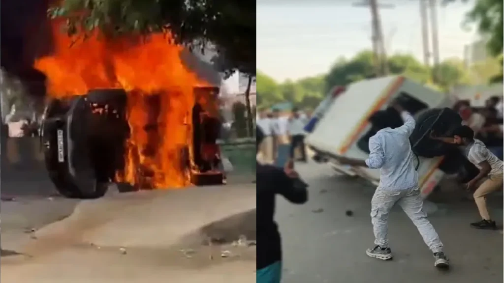 Noida Workers Protest वेतन बढ़ाने की मांग पर भड़की हिंसा, तीसरे दिन हालात बिगड़े