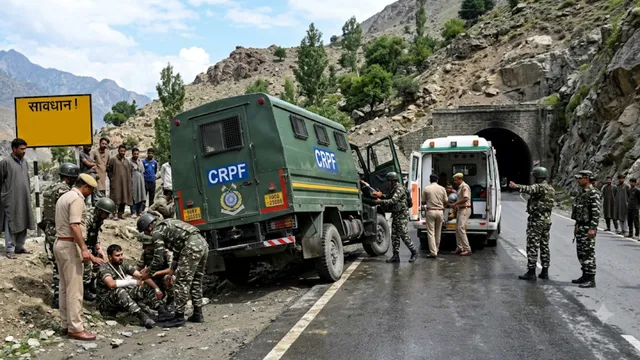 Jammu Kashmir के गांदरबल में CRPF की गाड़ी पलटी, सोनमर्ग सुरंग के पास हादसे में 6 जवान घायल