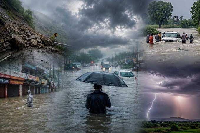 मौसम अपडेट – कई राज्यों में भारी बारिश का अलर्ट, जबकि कुछ इलाकों में बाढ़ और भूस्खलन की स्थिति पर प्रशासन सतर्क।
