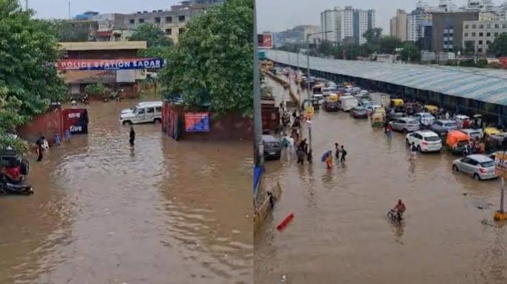 Gurugram में बारिश बनी आफत! Waterlogging से सड़कें जाम, School-Office पर बड़ा फैसला