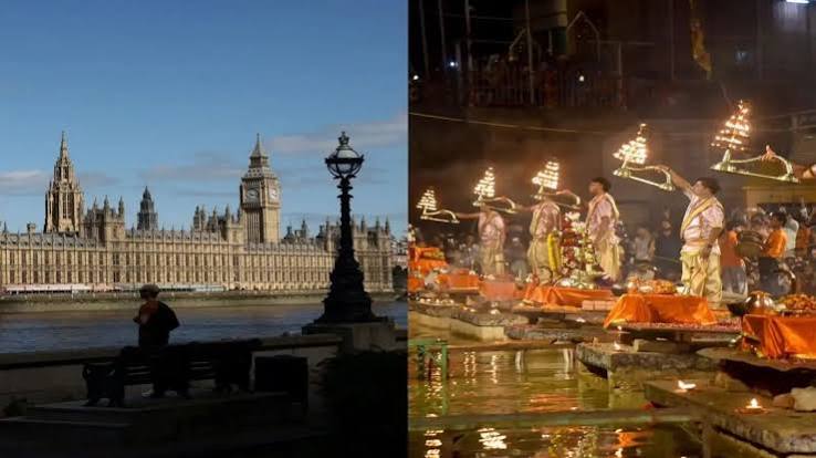 Thames River Ganga Aarti: लंदन में पहली बार गंगा आरती, दीपों से जगमगाया नदी किनारा
