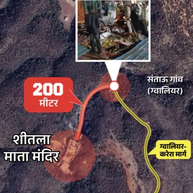 ग्वालियर में शीतला माता मंदिर के पास भीषण हादसा, ट्रक ने श्रद्धालुओं को कुचला; 15 की मौत, 26 घायल