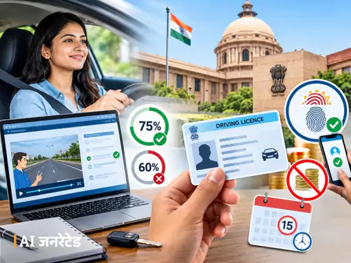 ड्राइविंग लाइसेंस बनवाना होगा मुश्किल? अब टेस्ट में 75% अंक जरूरी करने का प्रस्ताव, PVC कार्ड भी मिलेगा
