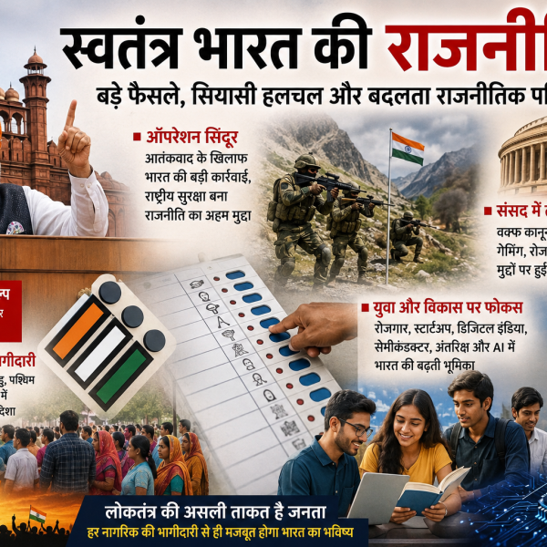 स्वतंत्र India की Politics: बड़े फैसले, सियासी हलचल और बदलता राजनीतिक परिदृश्य
