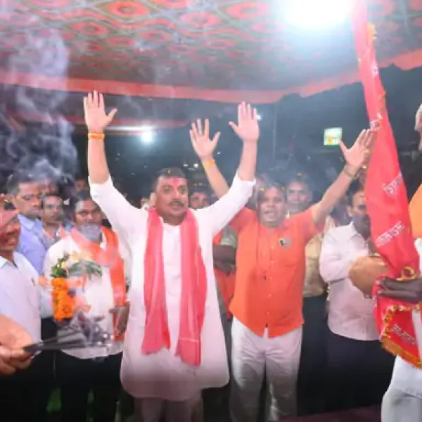 बिलासपुर में मां महामाया ध्वजा यात्रा का जगह-जगह स्वागत, माता के जयकारों से गूंजे गांव